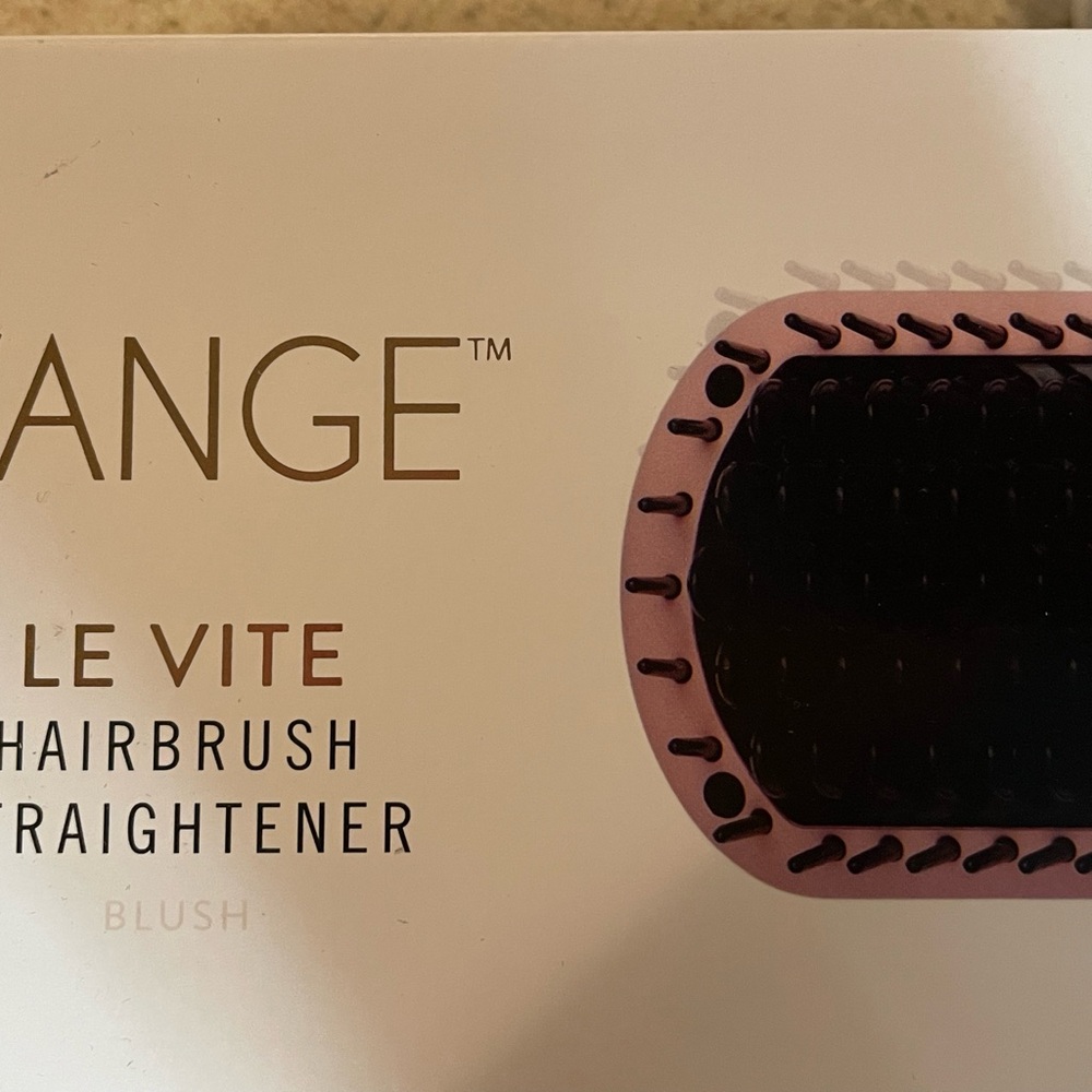 L'ange Le Vite Hairbrush Straightener - Pink